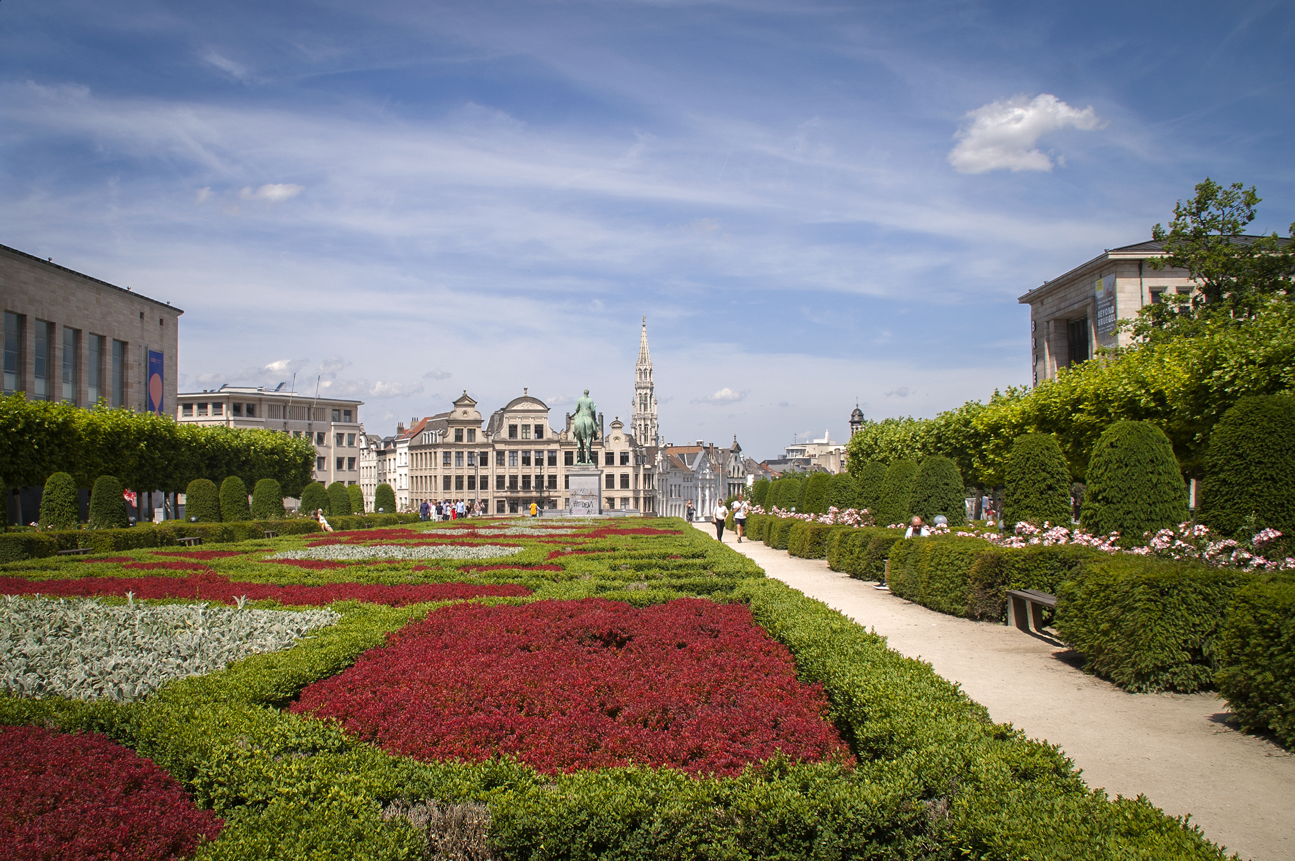 Mont des Arts panoramic viewpoint over Brussels